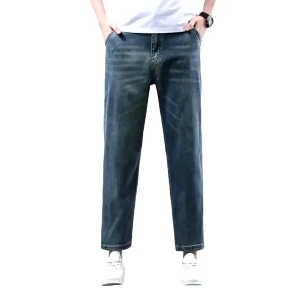 Straight men's ankle-length jeans