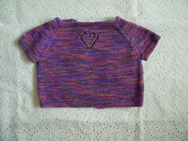 Sweetheart Baby Cardigan Knitting Pattern Fingering Weight