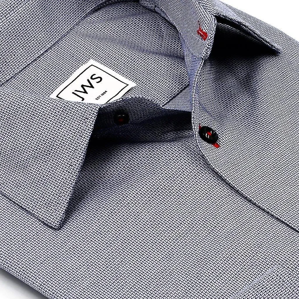 The Athleshirt - Cotton Knit Mid Blue with Micro T Design