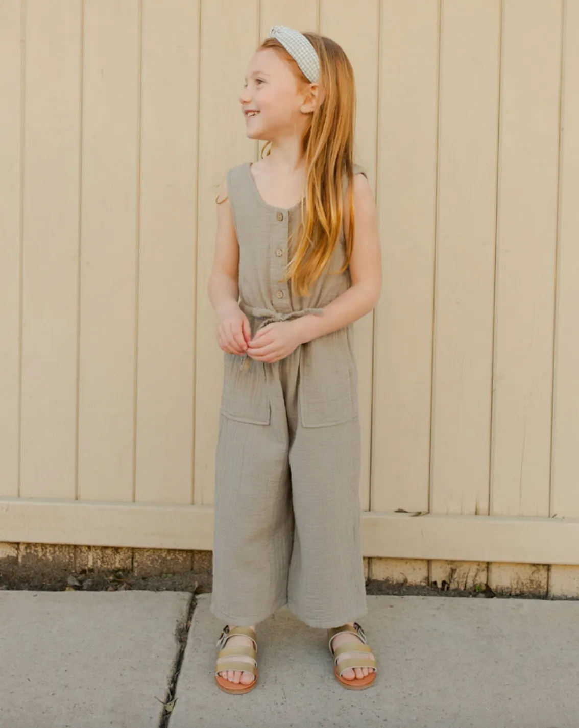 The Charlee Jumpsuit by Rylee   Cru - Sage - KIDS