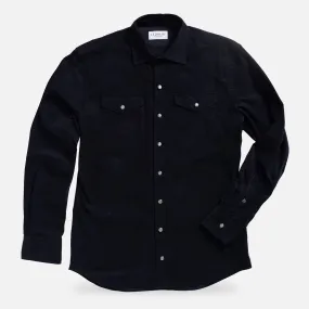 The Dark Navy Crockett Corduroy Western Custom Shirt