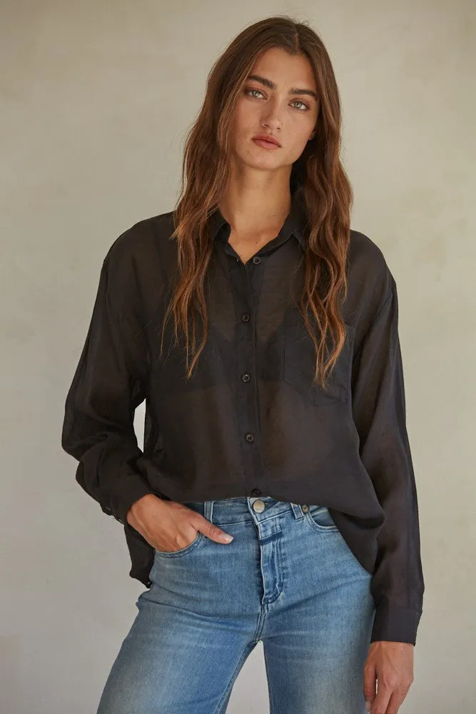 The Harper Button Up Shirt - Black