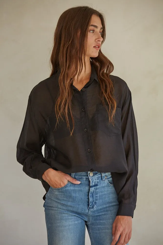 The Harper Button Up Shirt - Black