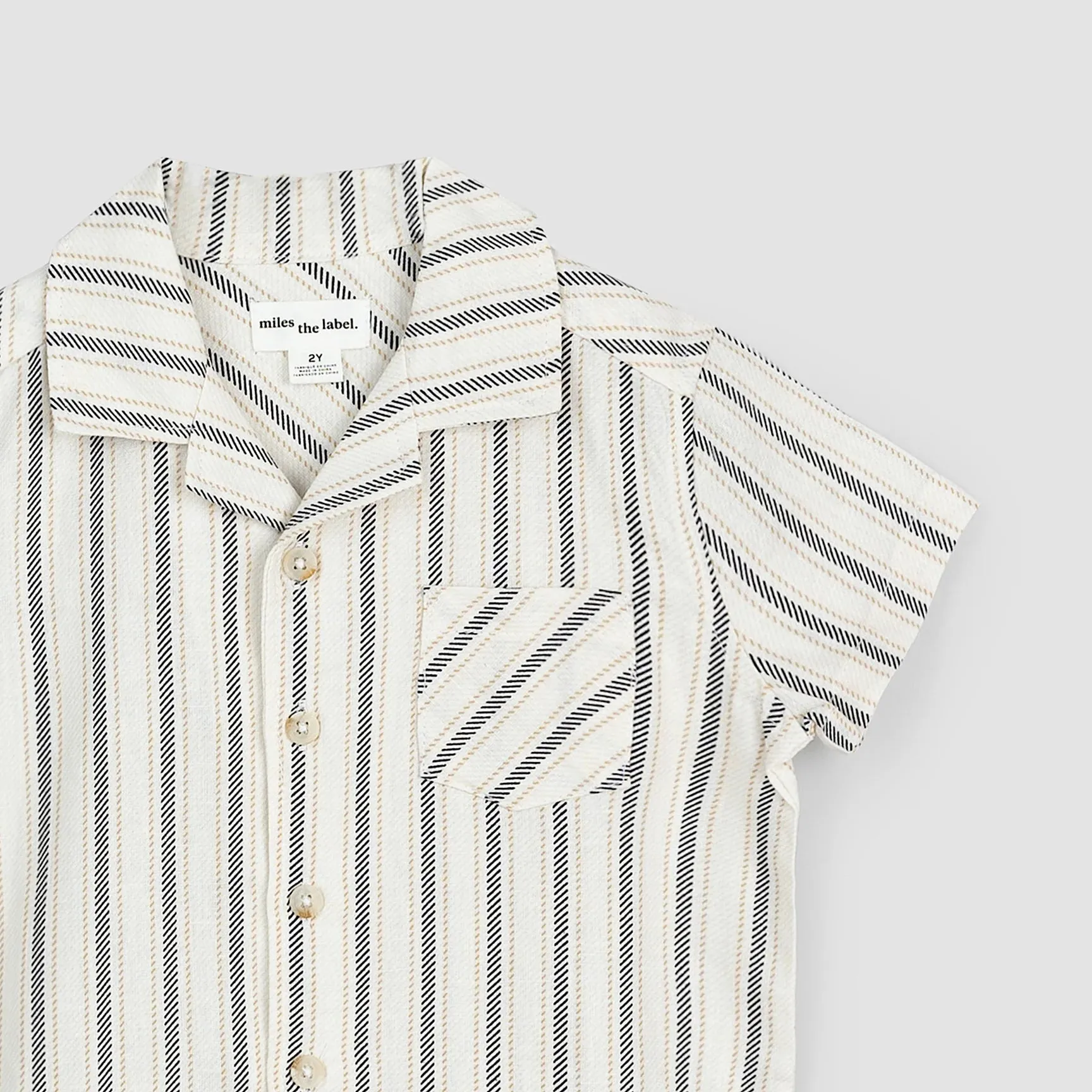 The Striped Linen-Blend Short-Sleeve Shirt - BABY