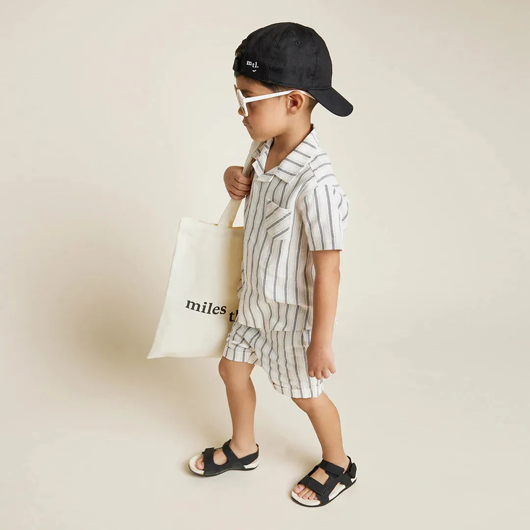 The Striped Linen-Blend Short-Sleeve Shirt - BABY