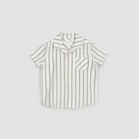 The Striped Linen-Blend Short-Sleeve Shirt - BABY