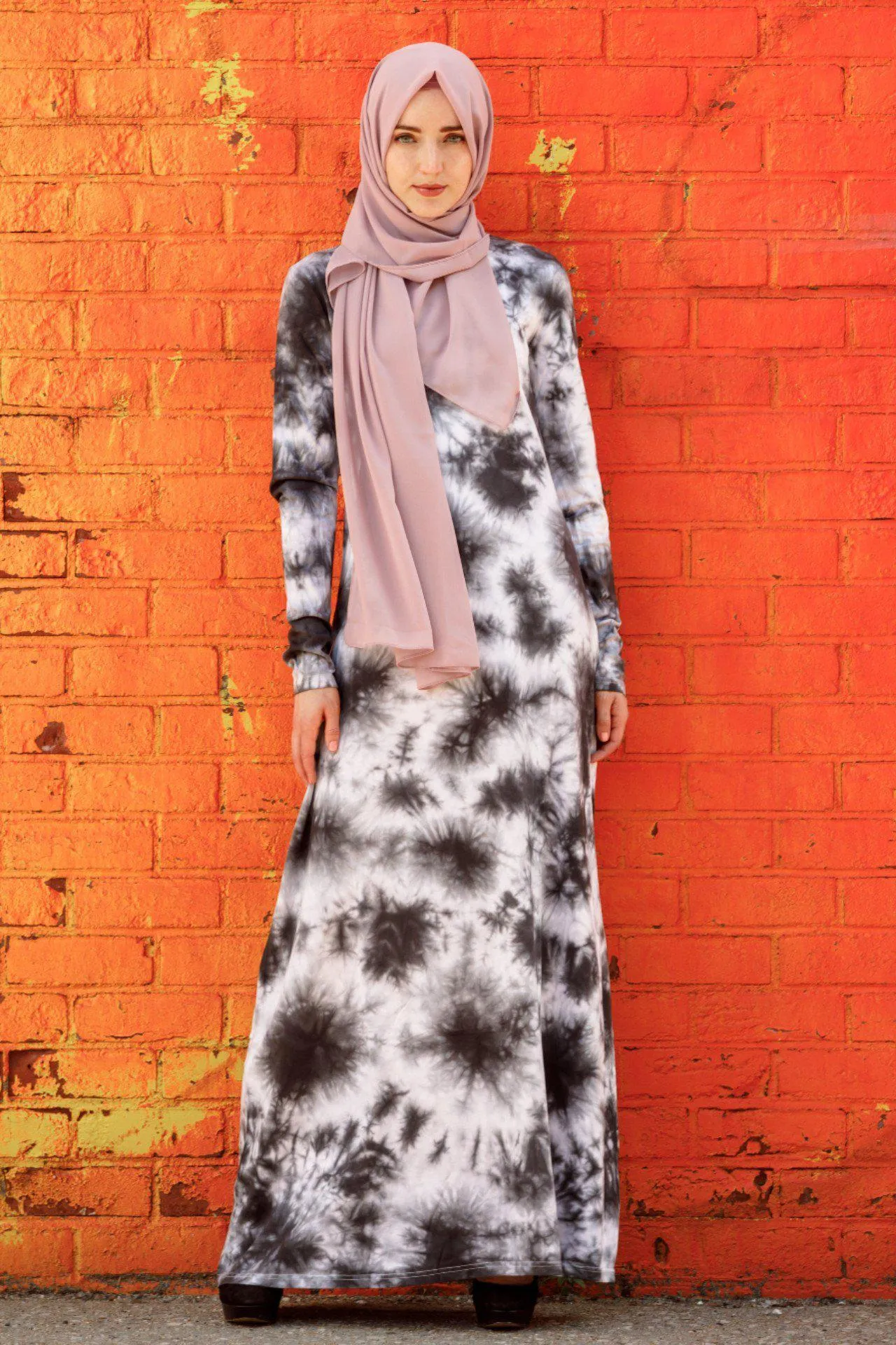 Tie Dye Long Sleeve Maxi Dress-CLEARANCE