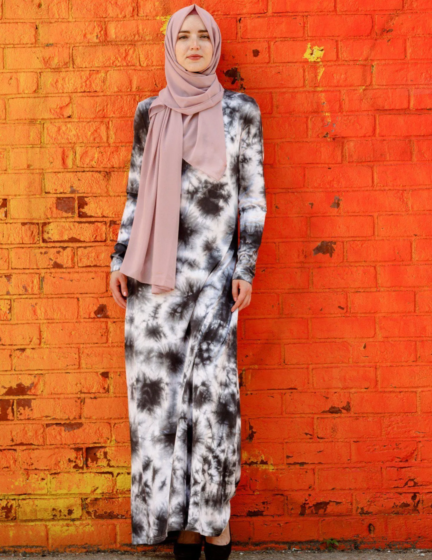 Tie Dye Long Sleeve Maxi Dress-CLEARANCE