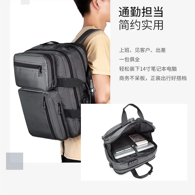 Travel Backpack Female New Outdoor Mountaineering Bag Junior High School Student Schoolbag Ins Multi-Functional Large Backpack Male Manufacturer