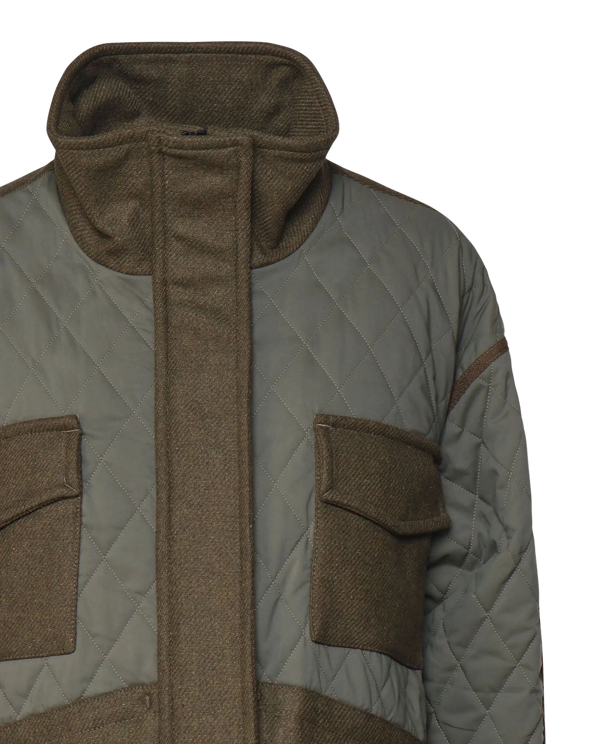 Two-tone Army Green Parka