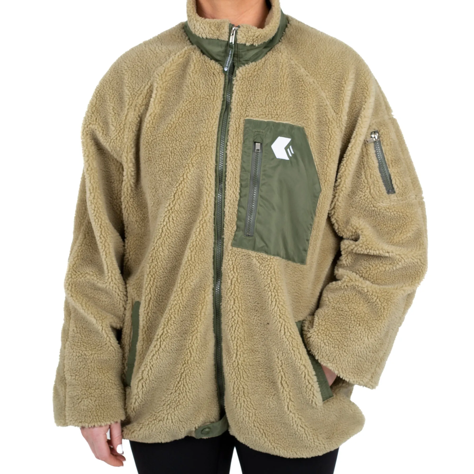 Unisex Sherpa Fleece Khaki