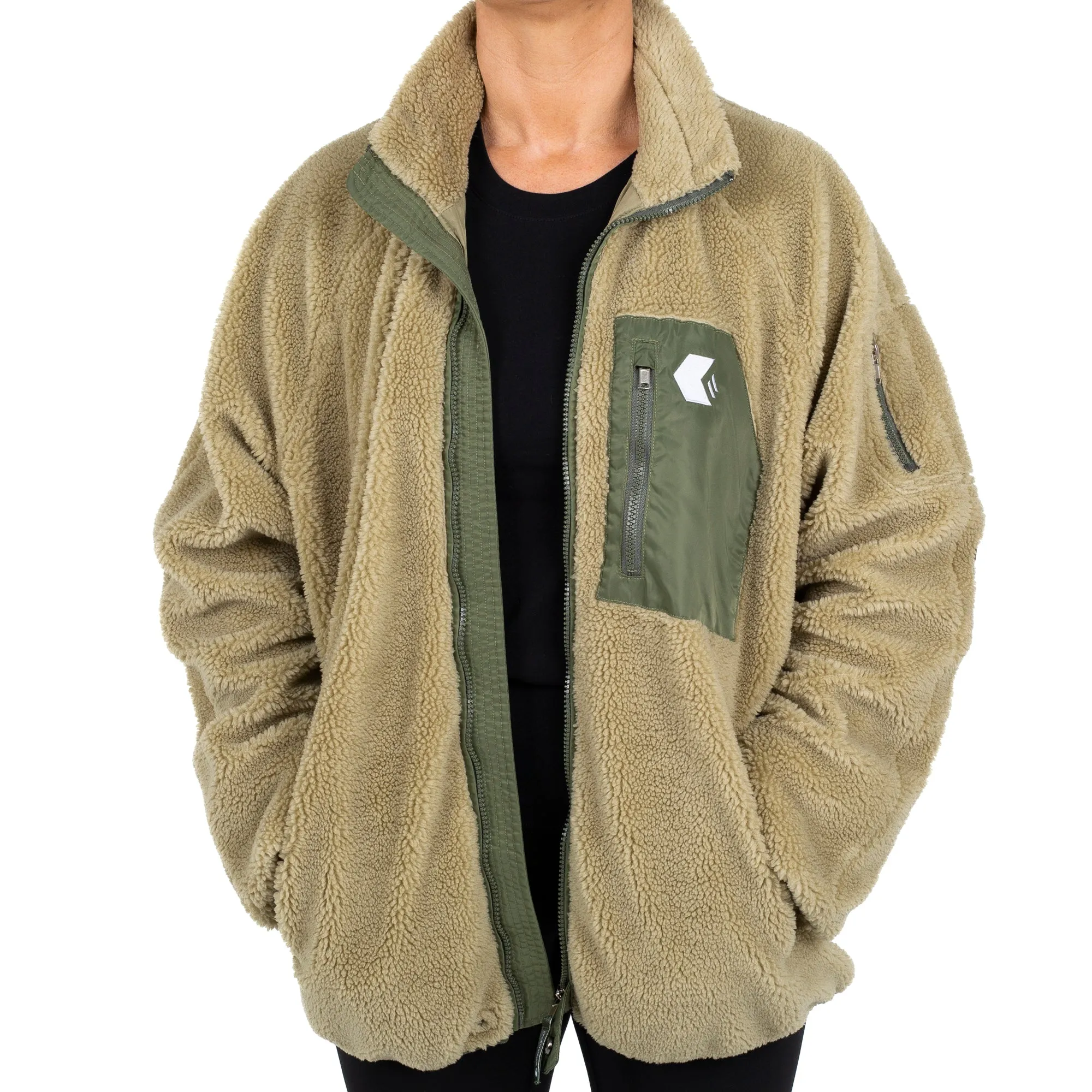 Unisex Sherpa Fleece Khaki