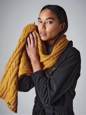 Vegan Cable Knit Melange Scarf | Multiple Colours