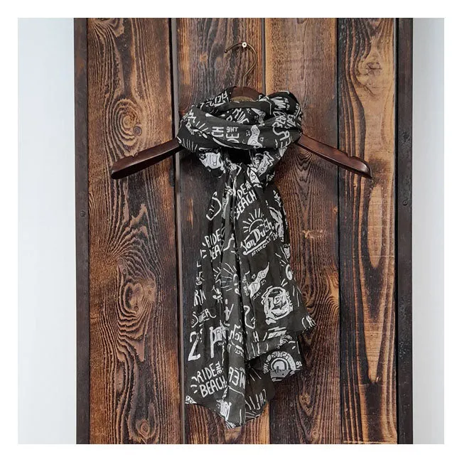 Von Dutch Printed Scarf - Black