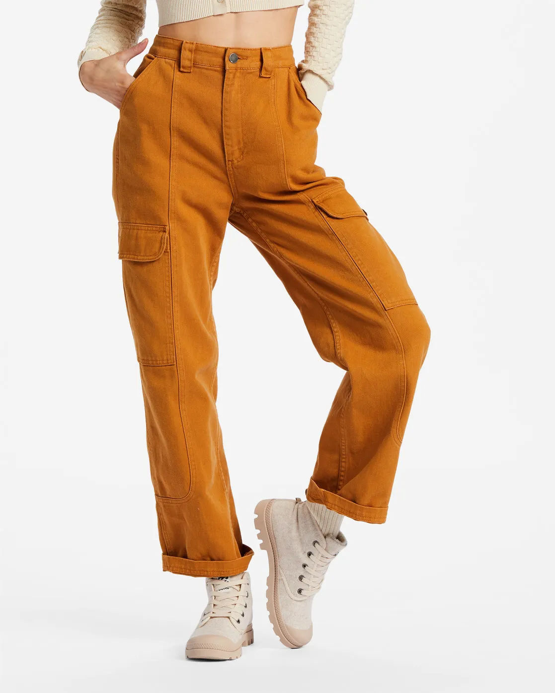 Wall To Wall Denim Cargo Pants - Cider