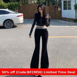 Wenkouban carhartt vest outfit Christmas outfits Black Friday Pants Women's 2024 Autumn and Winter High Waist Slimming Draping Wide Leg Mopping Pants