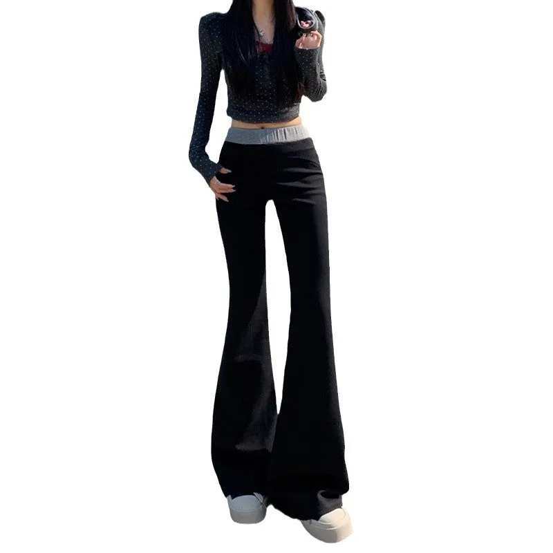 Wenkouban carhartt vest outfit Christmas outfits Black Friday Pants Women's 2024 Autumn and Winter High Waist Slimming Draping Wide Leg Mopping Pants