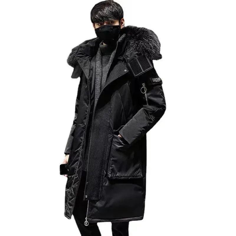 Winter Large Collar Men's Parka Down Jacket 2024 Men's