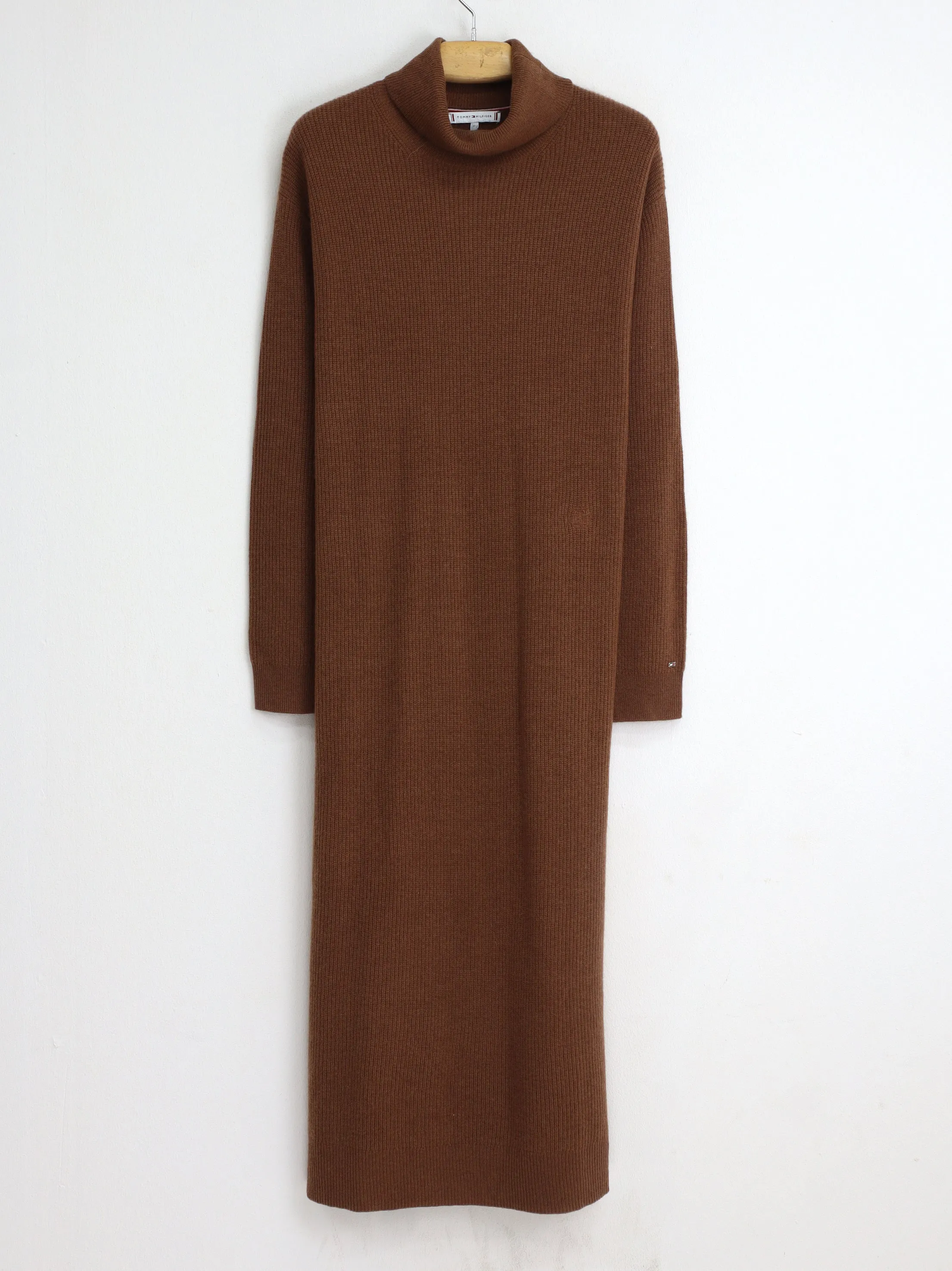 Women's Plain Sweater Dress,Brown