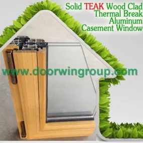 Wood Color Aluminum Casement Window, European & American Casement Style Aluminium Wooden Window - China Aluminium Window, Wood Window