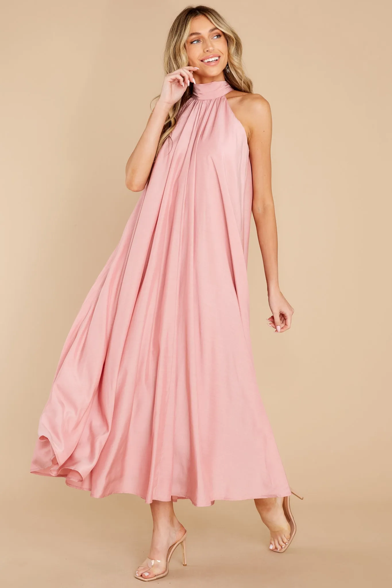 Worth Every Penny Rose Pink Maxi Dress