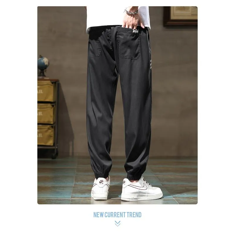 Woven Tape Side Lyocell Tencel Versatile Pants