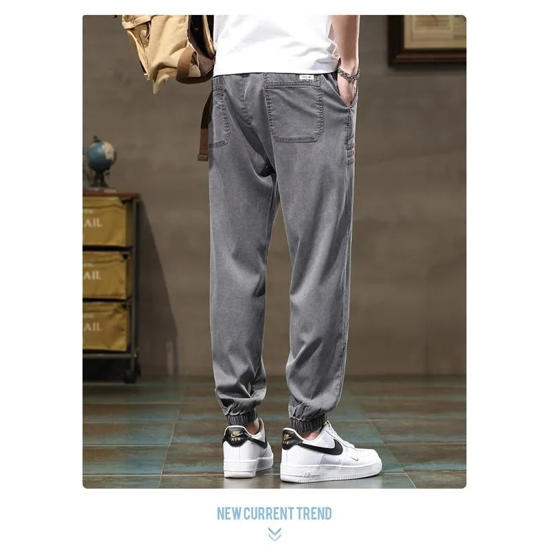 Woven Tape Side Lyocell Tencel Versatile Pants