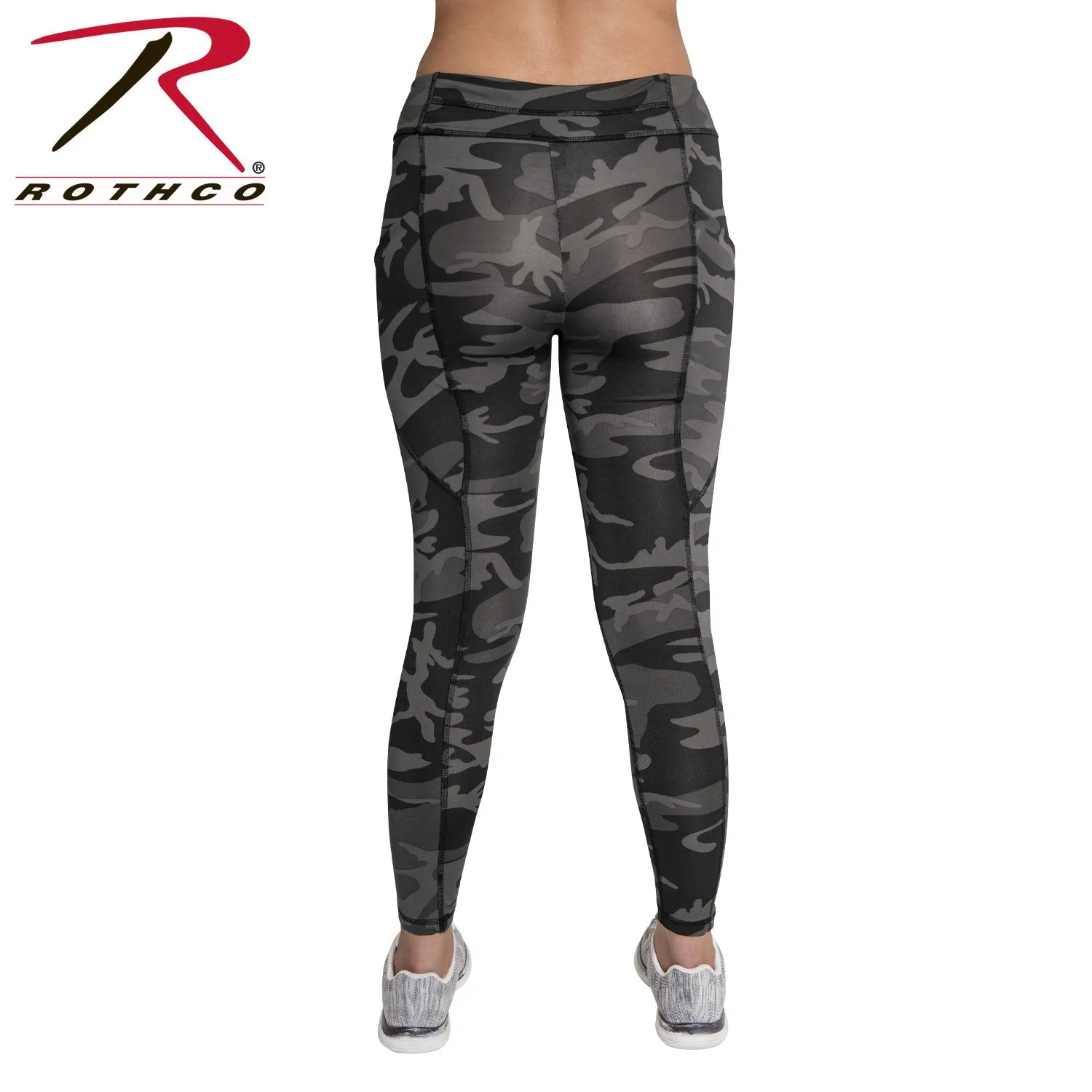 [Y.E.S] Rothco Womens Workout Performance Camo Leggings With Pockets