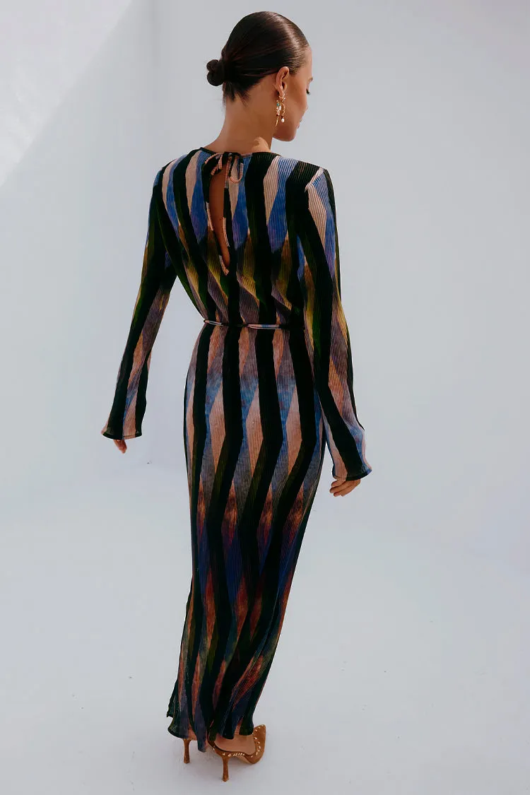 Zig Zag Gaia Plisse Dress